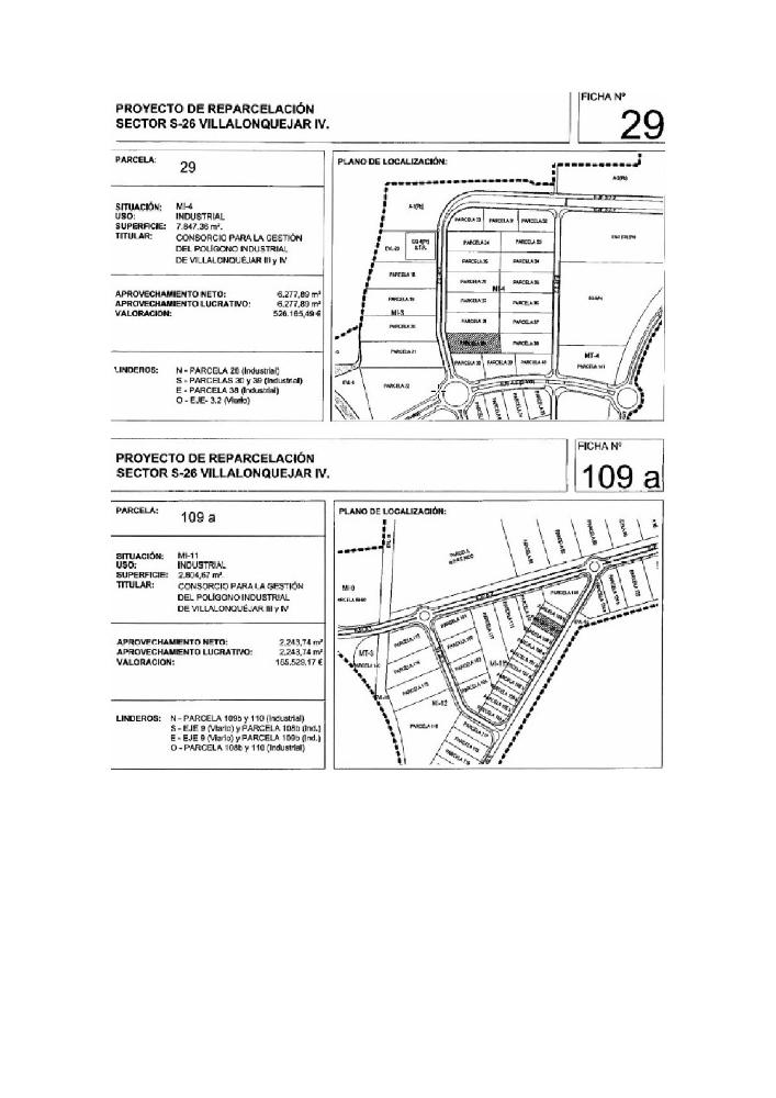 Imagen 000180/2025 TRAM Enajenación por subasta de parcelas 29 y 109A del Poligono Villalonquéjar IV