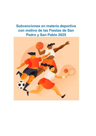 Imagen Convocatoria de subvenciones en materia deportiva Fiestas San Pedro y San Pablo 2025